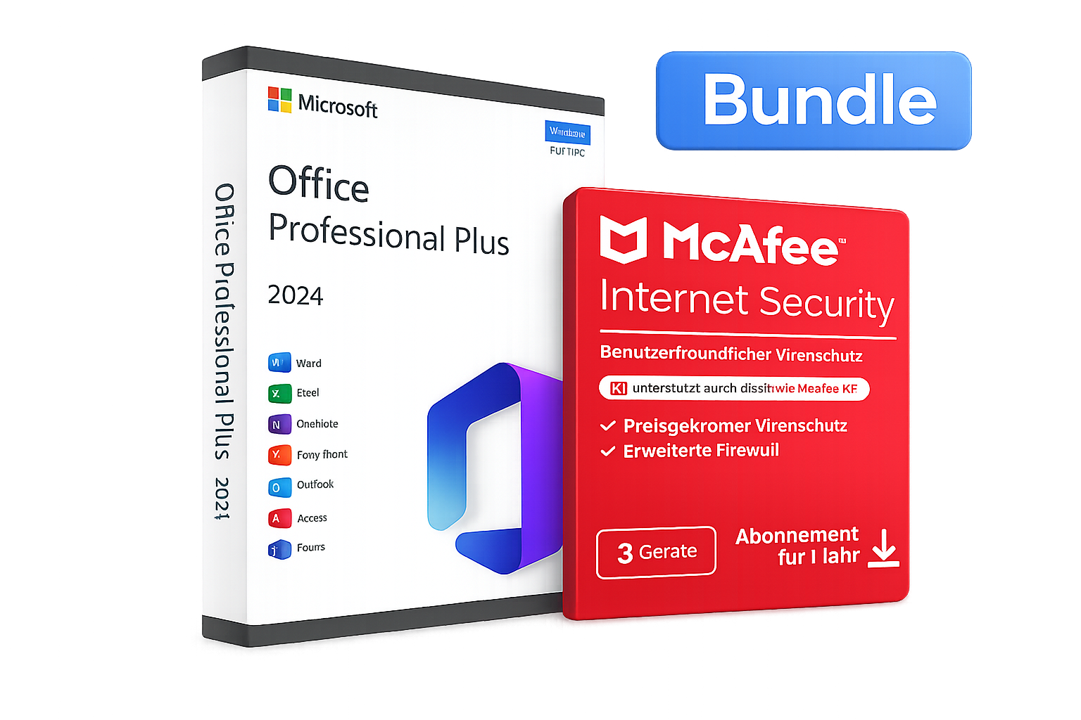 Microsoft Office 2024 Professional Plus e McAfee Internet Security 2026 – Pacchetto