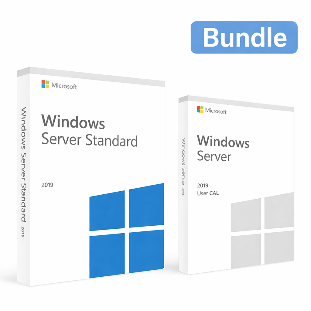 Pacchetto Microsoft Windows Server 2019 Standard (16 core) + 10 licenze CAL utente