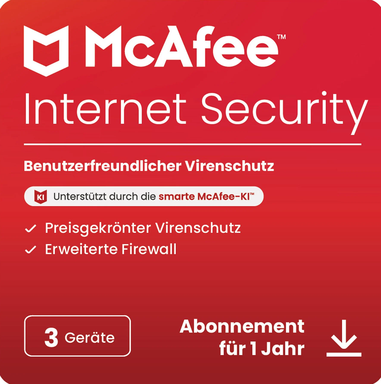 McAfee Internet Security 2026 | 1 dispositivo – Durata 1 anno | Protezione web essenziale e VPN