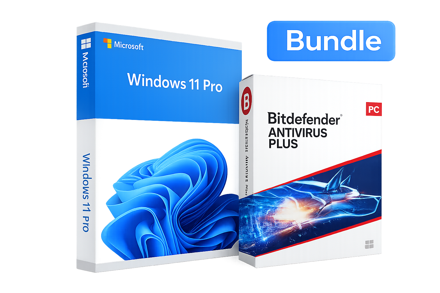 Microsoft Windows 11 Pro e Bitdefender Antivirus Plus 2026 – Pacchetto ad alte prestazioni