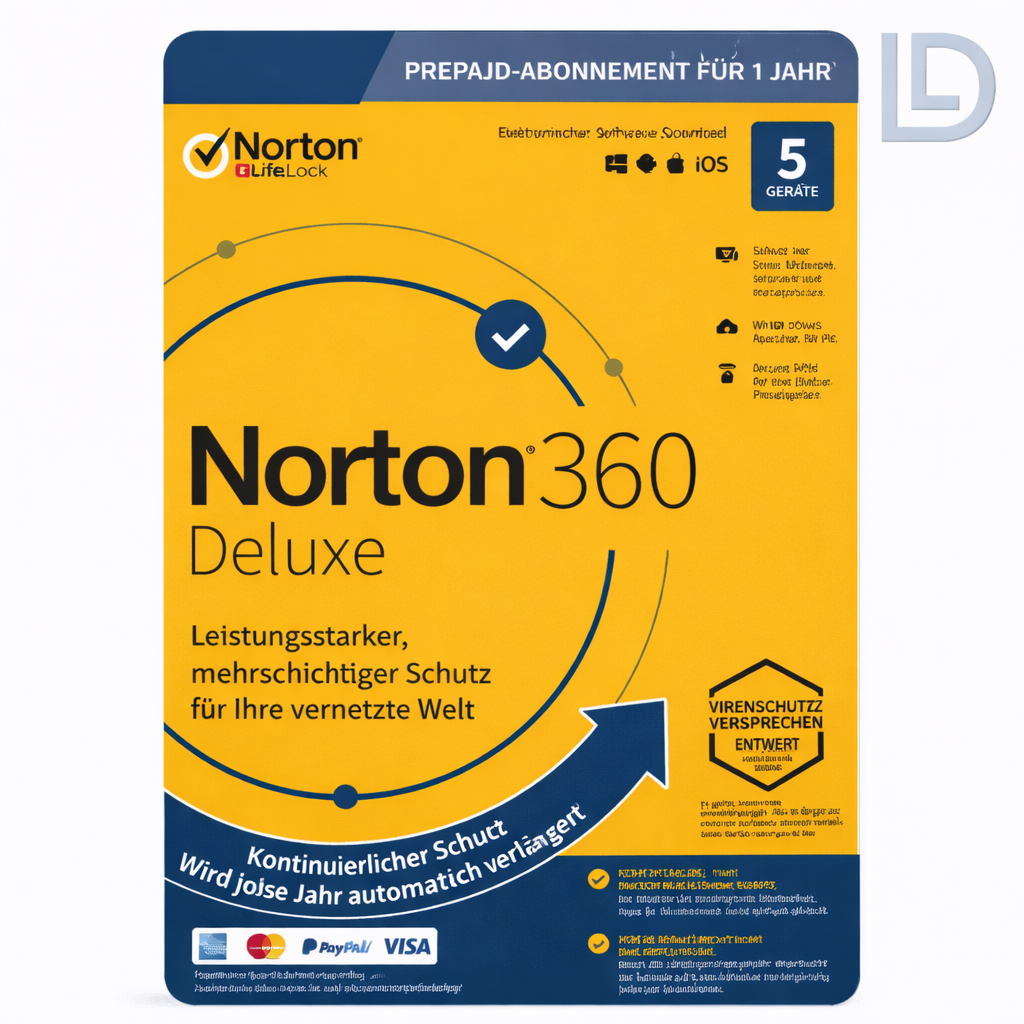 Norton 360 Deluxe 5 dispositivi 1 anno + 50 GB