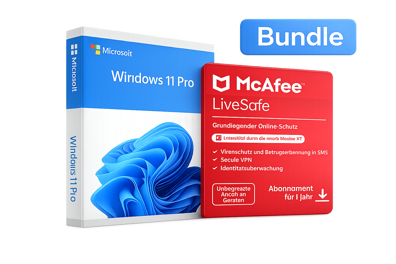 Microsoft Windows 11 Pro e McAfee LiveSafe 2026 – Pacchetto di sicurezza del sistema